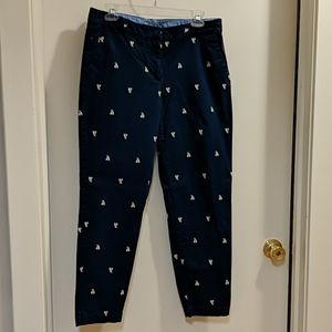 Talbots weekend Chinos with sailboat embroidery
